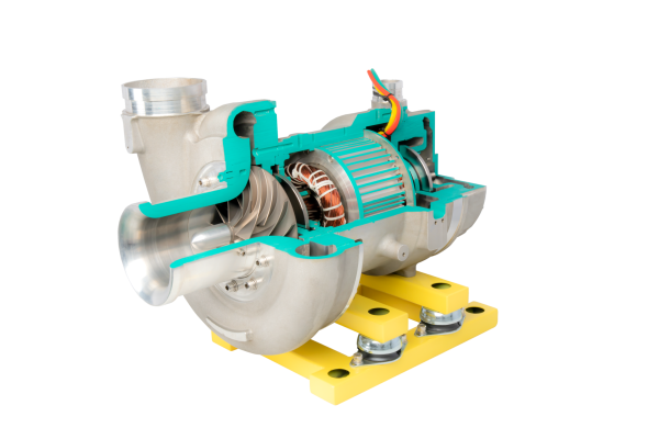 Turbo dmychadla se vzduchovým ložiskem